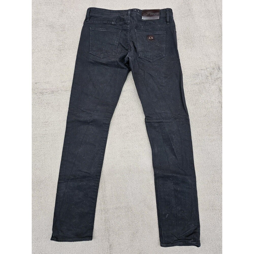 Armani Exchange Men's J14 Skinny Jeans Black Stretch Denim 30x31